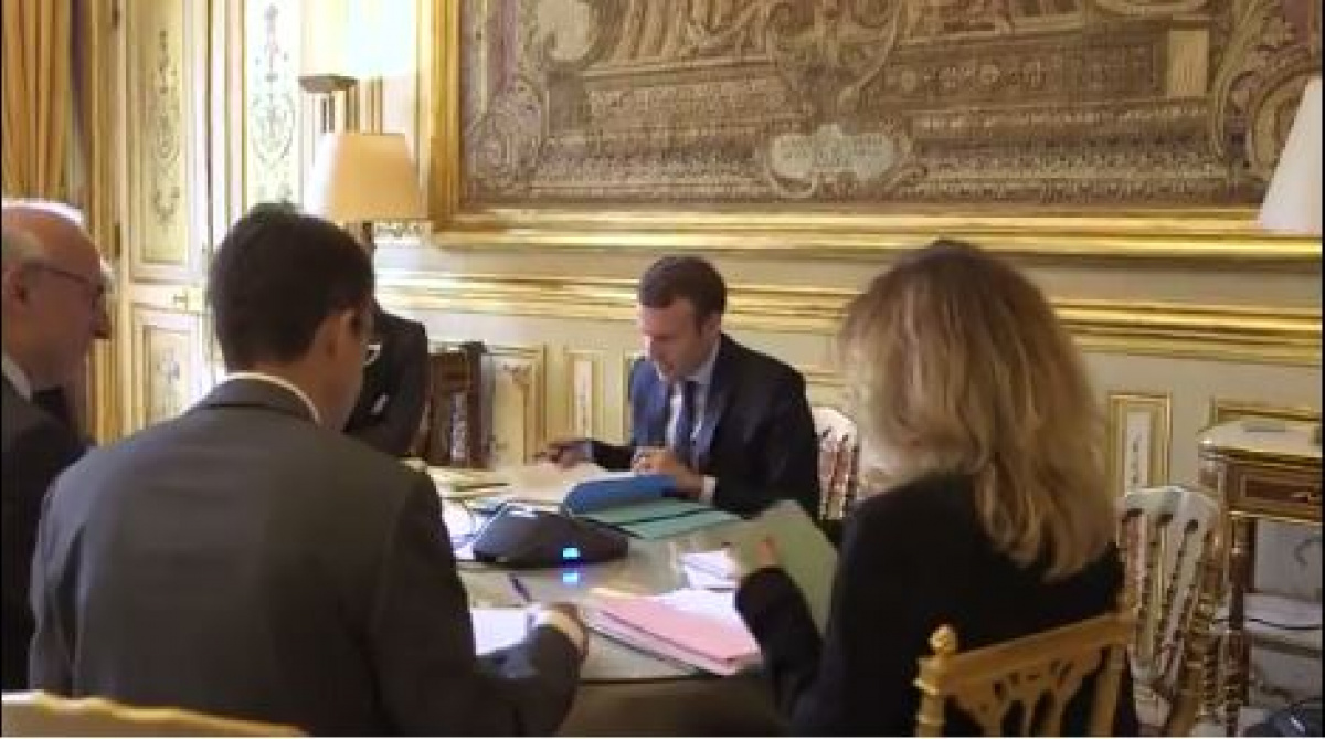 Президент Франции опубликовал начало разговора «нормандской четверки»