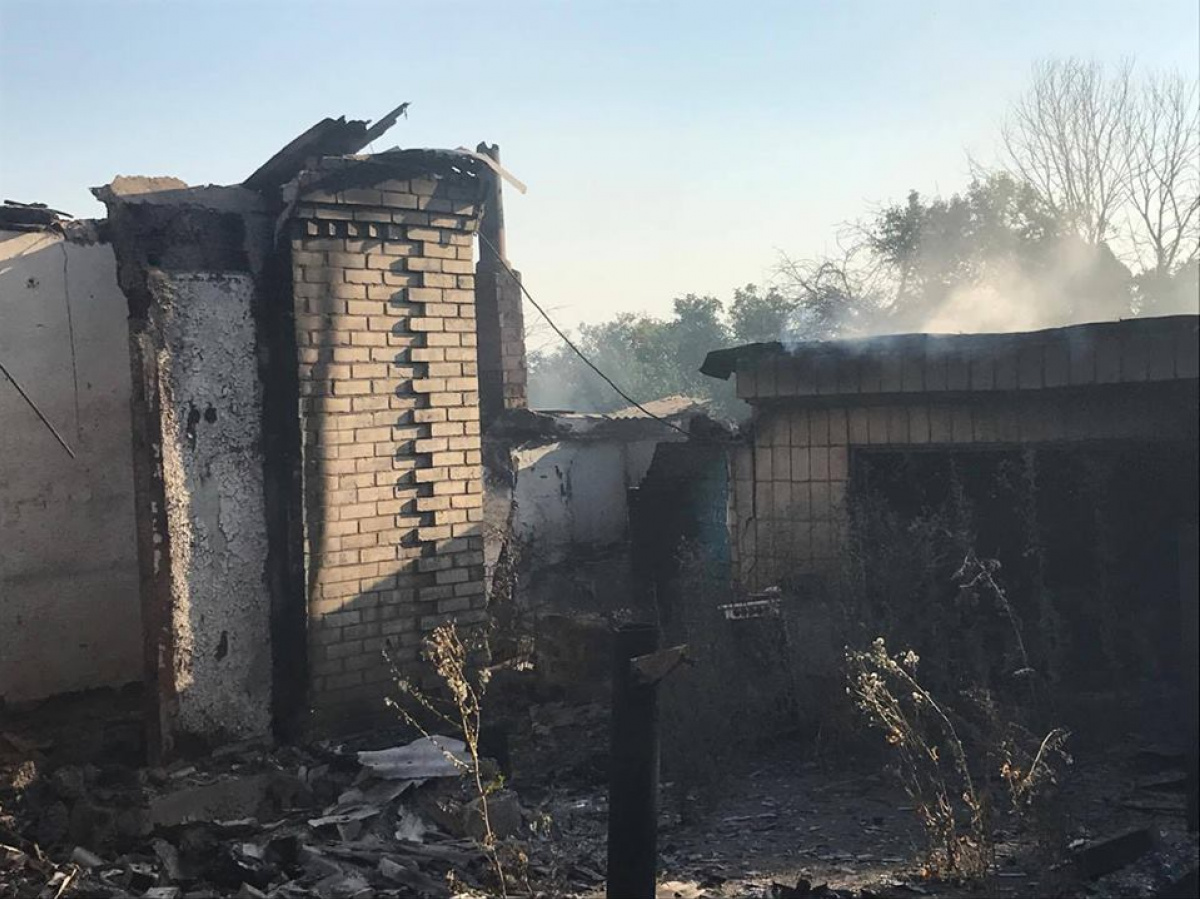 В Жованке из-за обстрела сгорели четыре дома