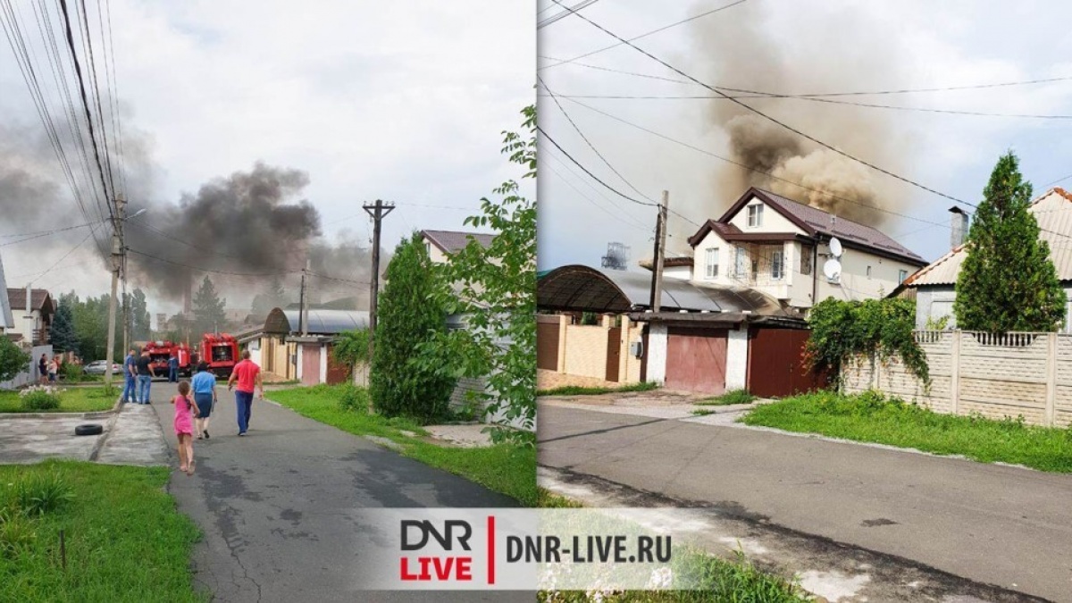В Донецке загорелся дом из-за «шаровой молнии»
