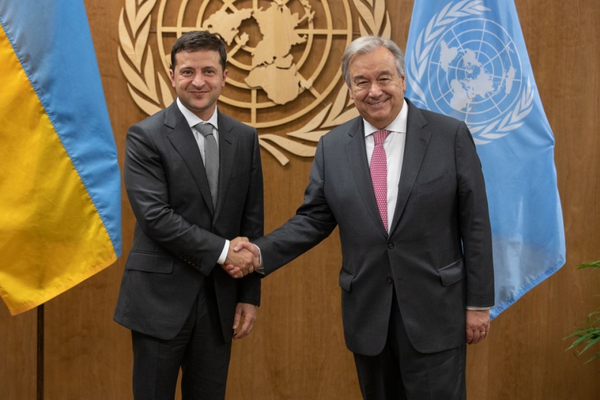 Зеленский встретился с генсеком ООН и поблагодарил за гуманитарную помощь