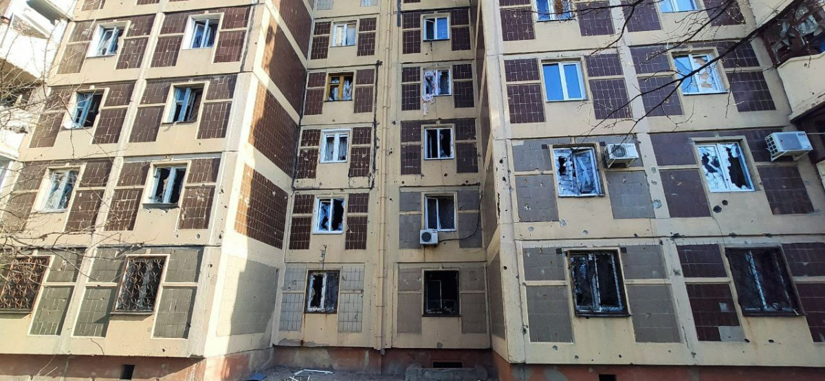Последствия удара в Донецкой области. Фото: ОВА