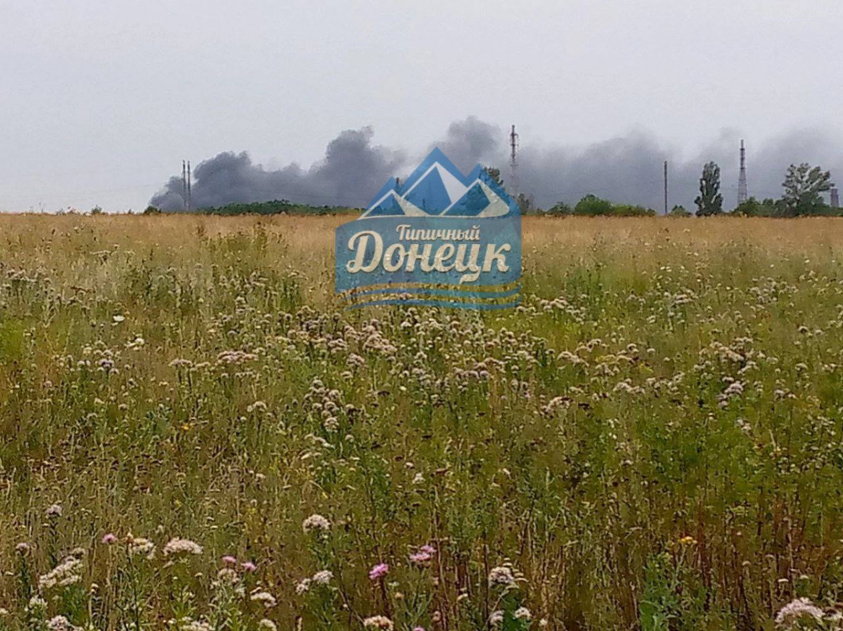 В оккупированной Горловке – пожар на территории химического завода