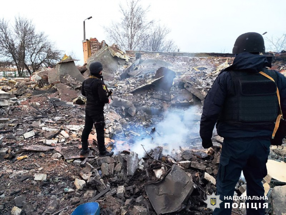 Оккупанты массированно атаковали Украину 8 января. Фото: Национальная полиция 