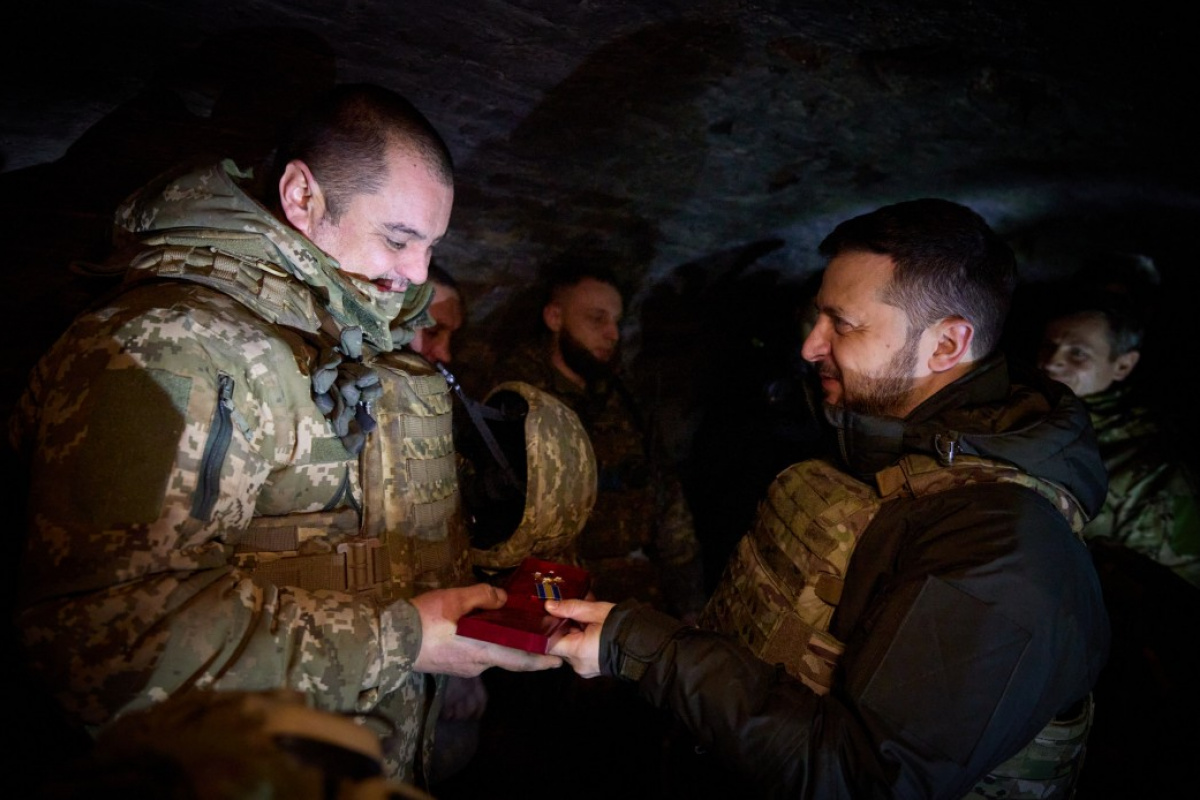 Зеленский посетил передовые позиции украинских военных в Запорожской области. Фото: пресс-служба президента Украины