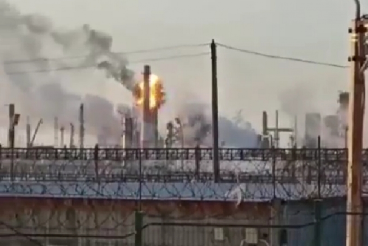 Дрони атакували нафтозавод у Рязані. Фото: кадр із відео