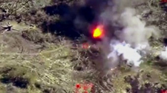 ЗСУ знищили гаубицю росіян Д-30. Фото: кадр із відео