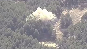 Удар HIMARS по 2С5 «Гіацинт-С». Фото: кадр із відео