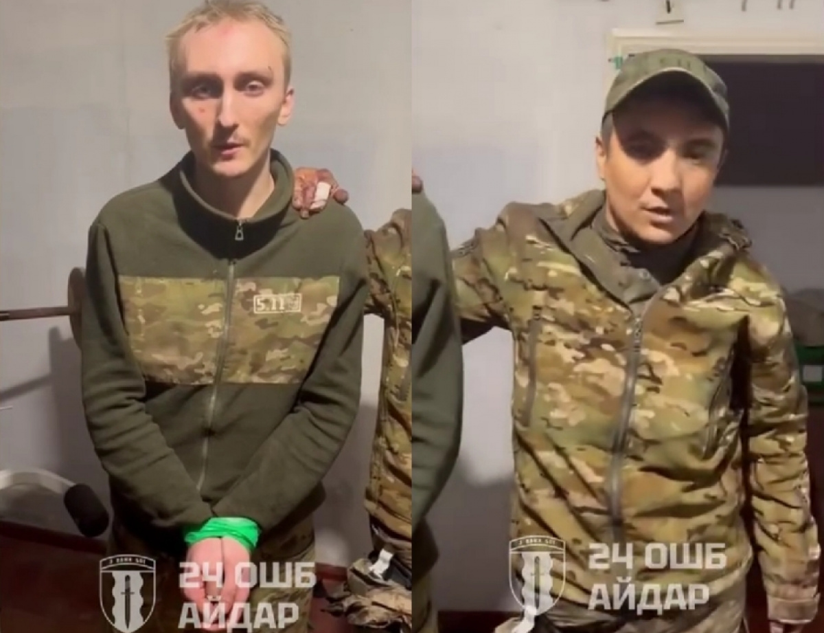 Бійці «Айдару» взяли у полон російських окупантів. Фото: кадр із відео