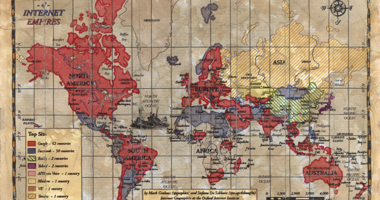 Ученые из Оксфорда создали карту мировых интернет-империй