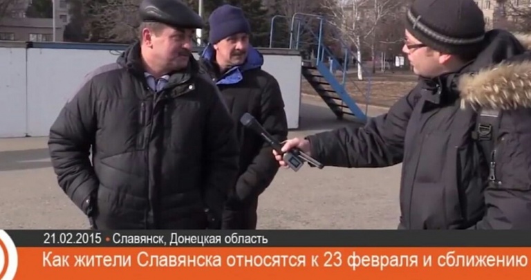 Жители Донецкой области рассказывали о 23 февраля и вступлении в НАТО ВИДЕО