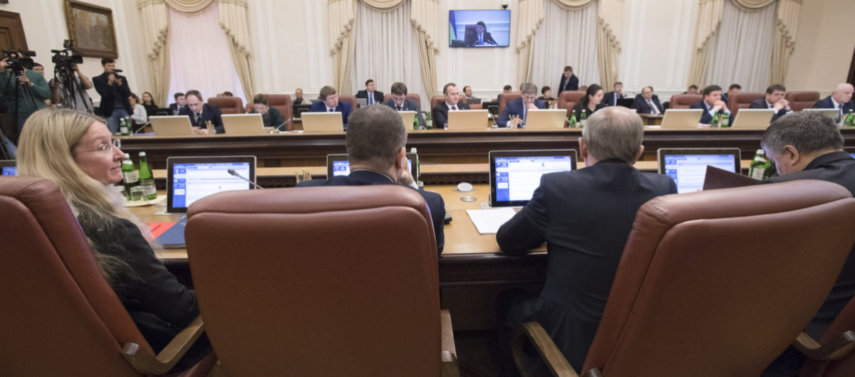 На фото: заседание Кабинета министров Украины 18 января, 2017 года. Источник: mtot.gov.ua.
