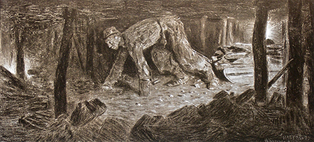 Николай Касаткин. Шахтер-тягальщик. 1896. Источник: Wikimedia Commons.