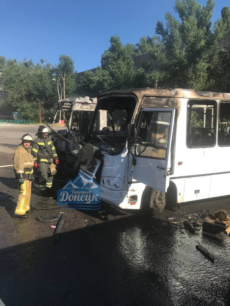 В оккупированном Донецке на автостанции полностью сгорел автобус - 11 июня  2022 :: Новости Донбасса