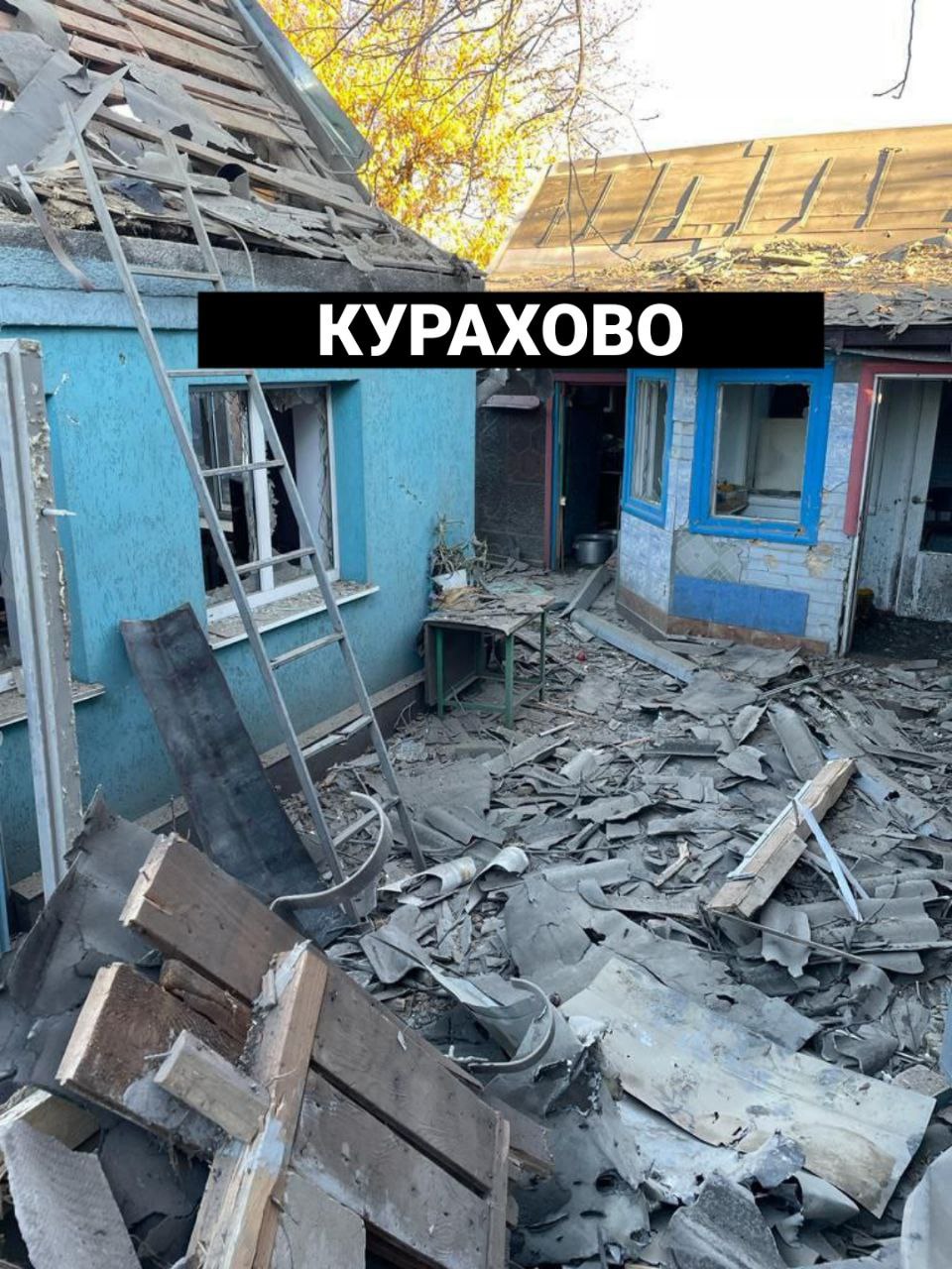 В сети опубликованы фотографии последствий обстрела Курахово - 01 ноября  2022 :: Новости Донбасса