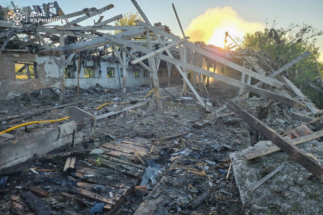 Последствия российских ударов по Харьковщине. Фото: ГСЧС Харьковской области