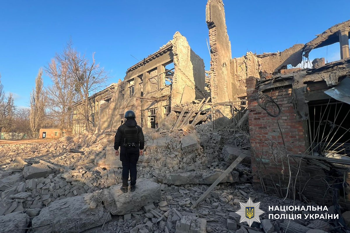 Обстріл Донецької області. Фото: Нацполіція України