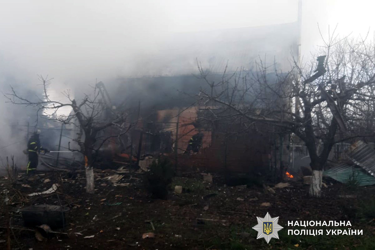 Обстріл Донецької області. Фото: Нацполіція України