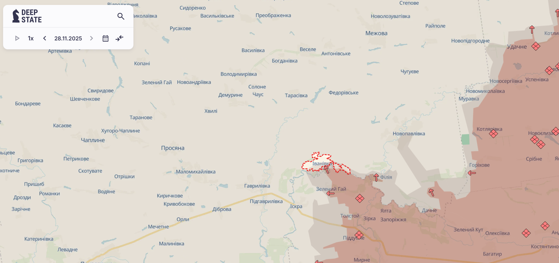 Скриншот: DeepState