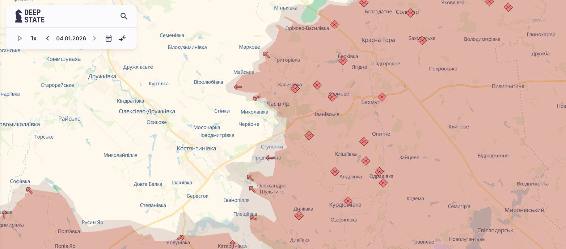 Скриншот: DeepState