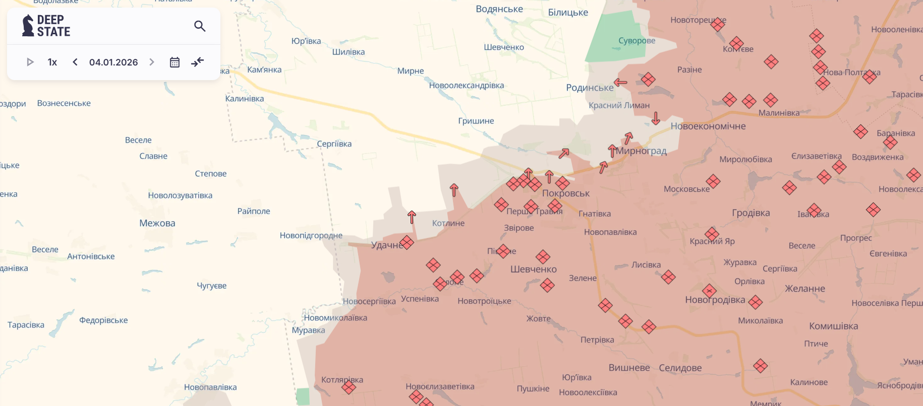 Скриншот: DeepState