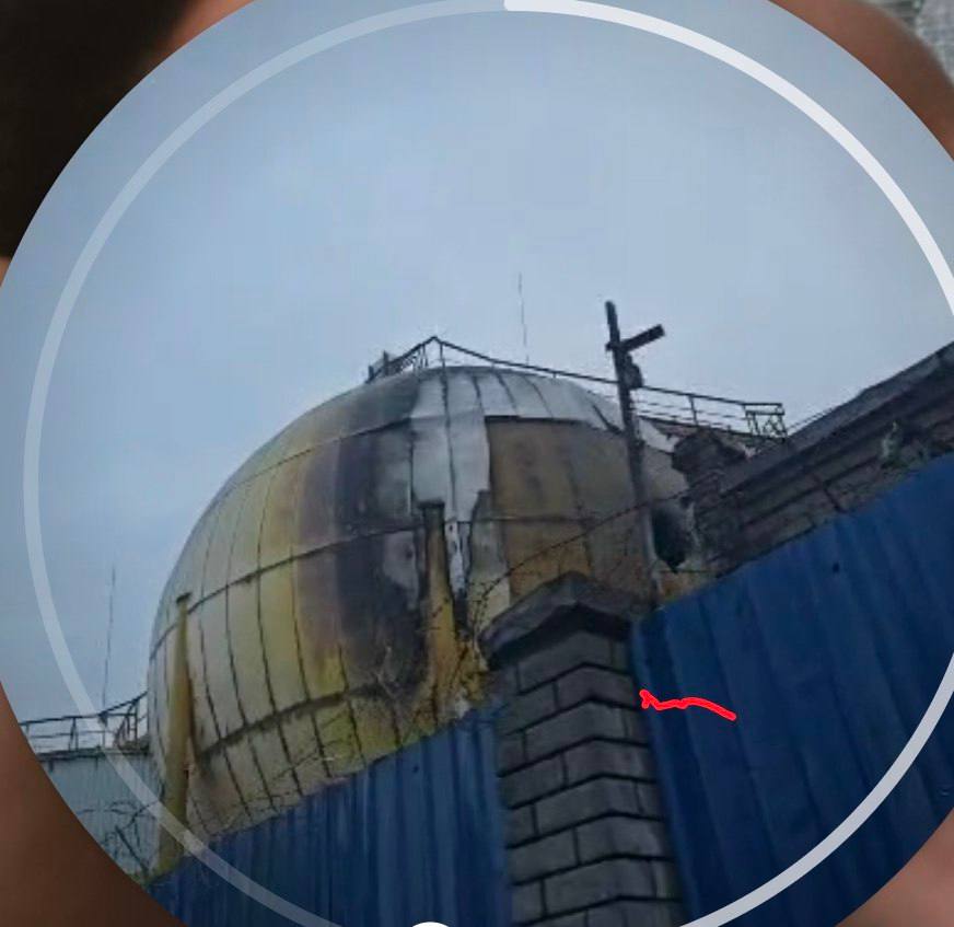 Фото предприятия, куда ударил дрон. Источник: соцсети