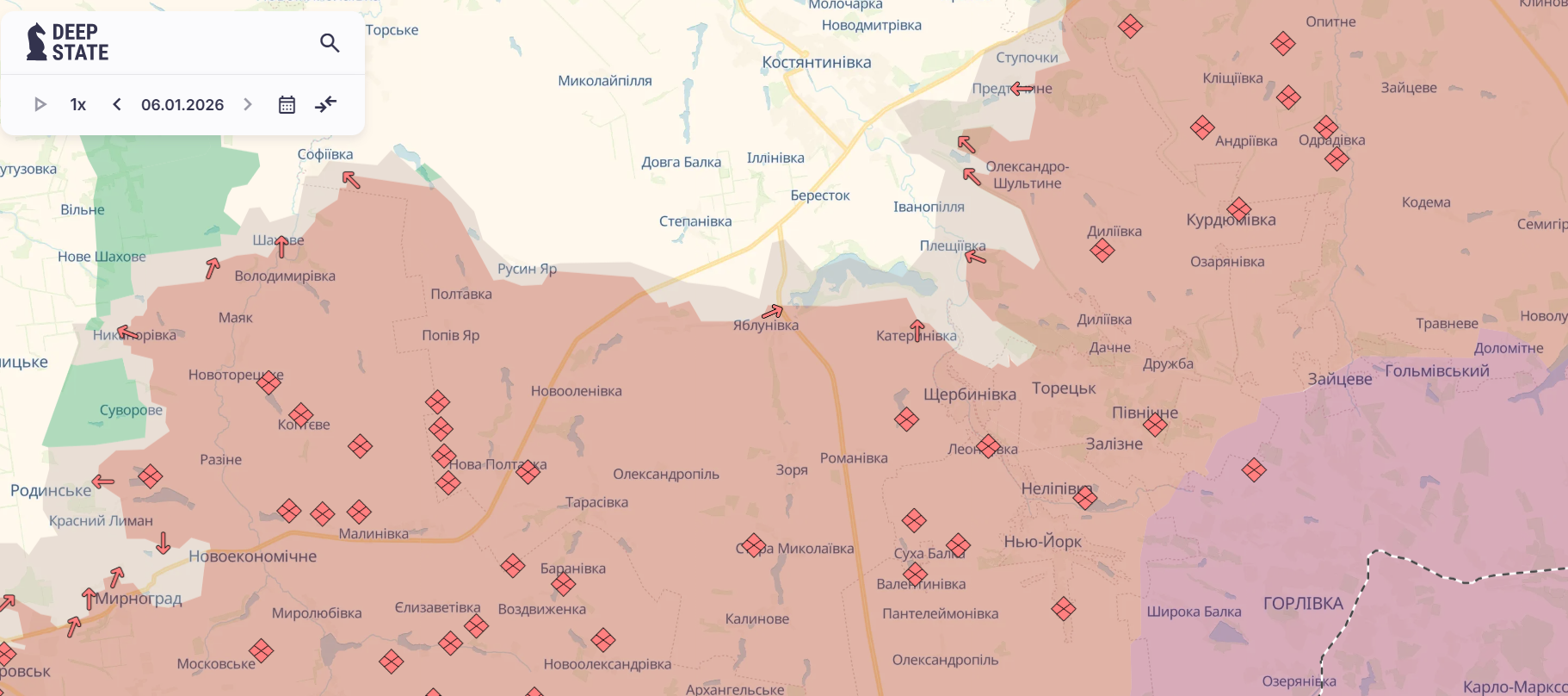 Скриншот: DeepState