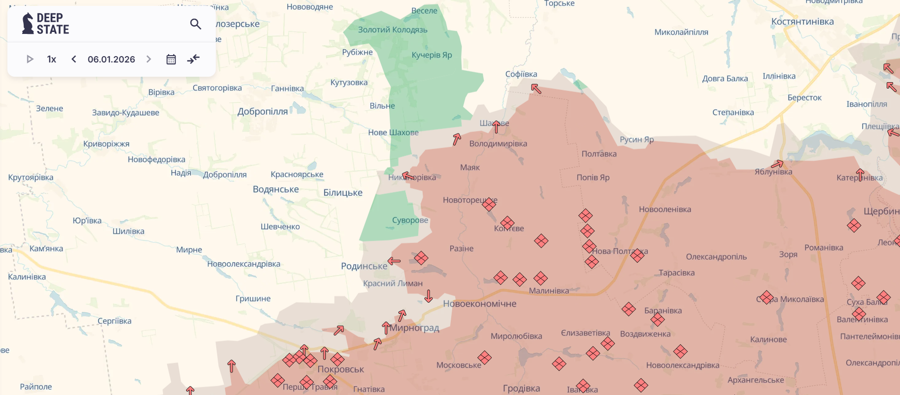 Скриншот: DeepState