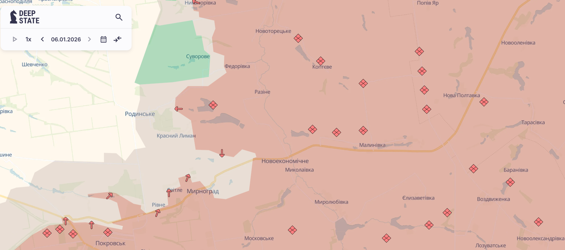 Скриншот: DeepState