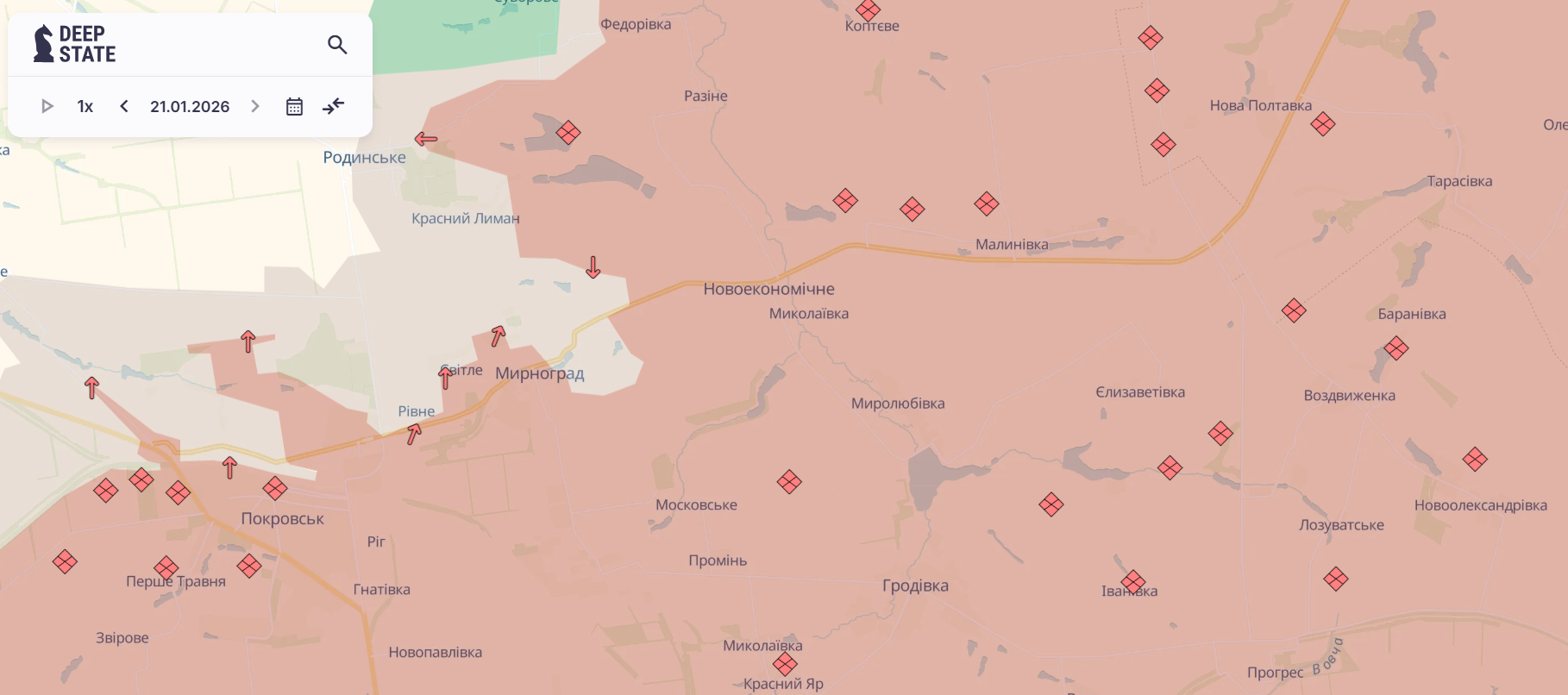 Скриншот: DeepState