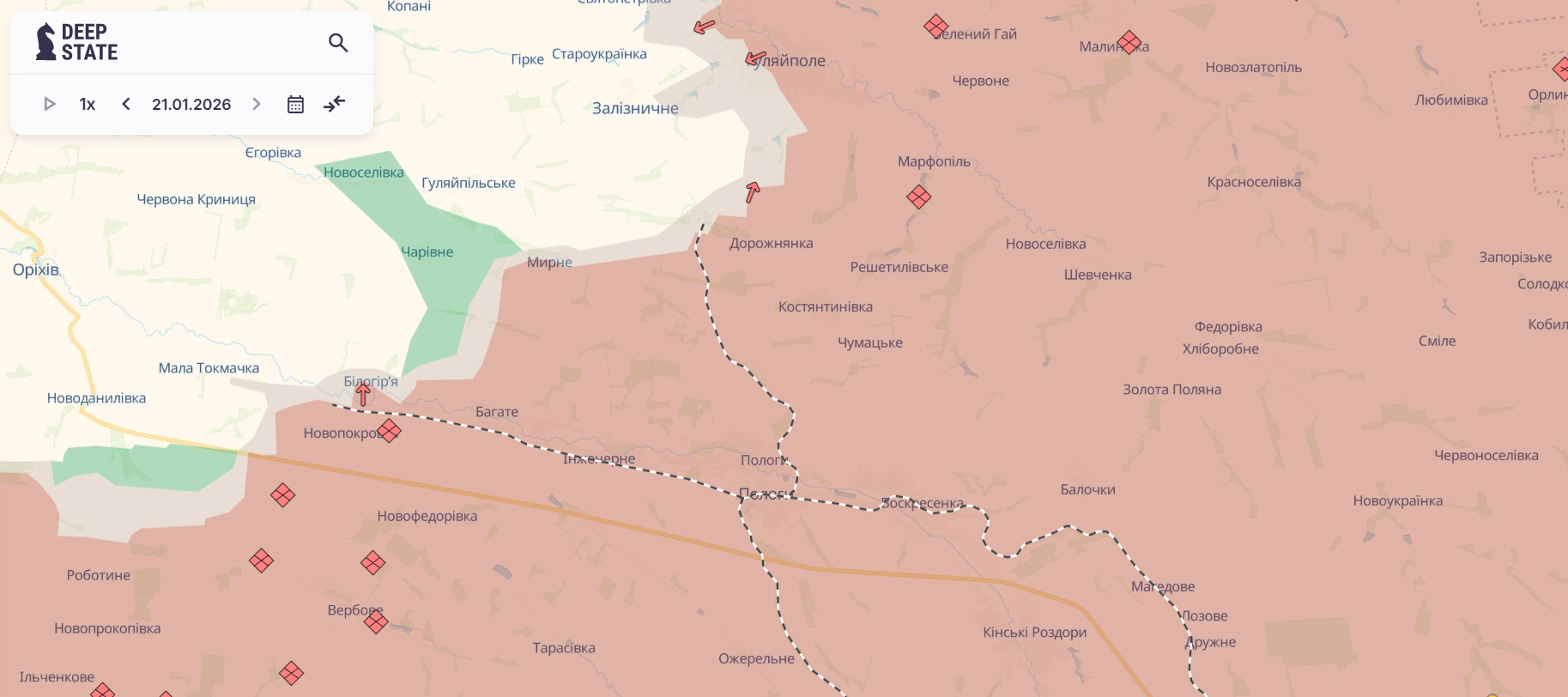 Скриншот: DeepState