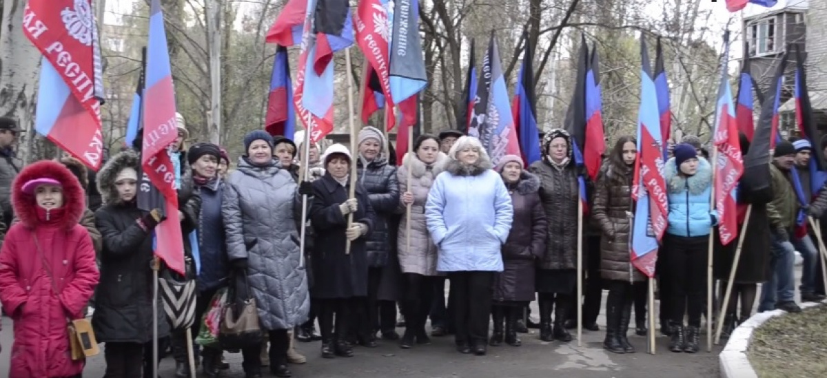 Как Захарченко встречали в Горловке
