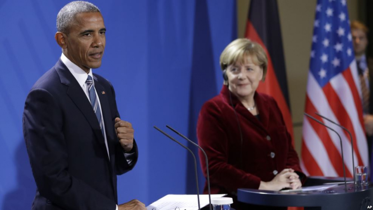 Барак Обама и Ангела Меркель. Берлин, Германия. 17 ноября 2017 г.