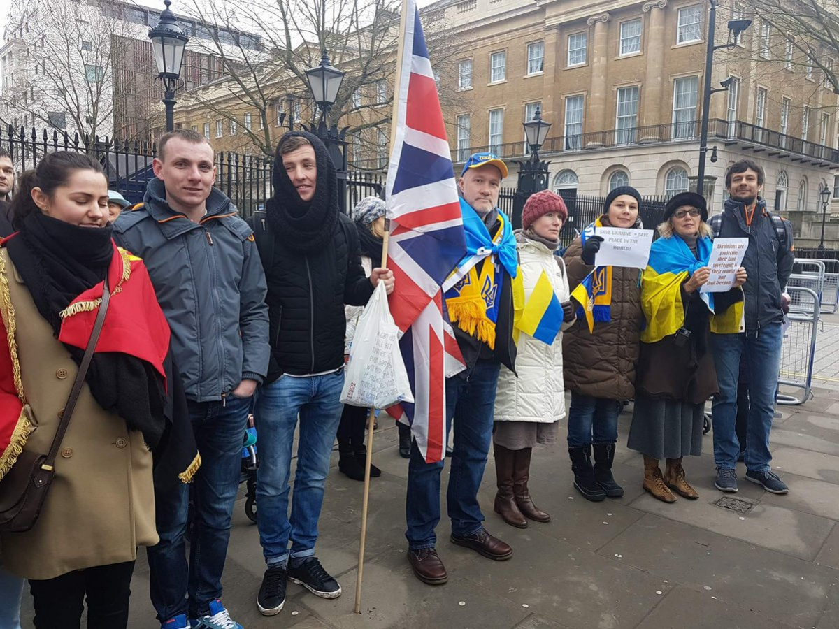 В Лондоне прошла акция против российской агрессии в Украине
