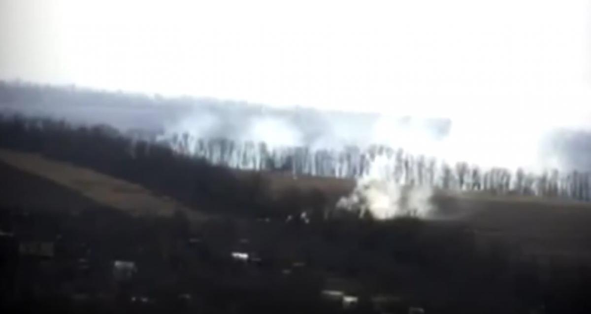 Военные опубликовали видео обстрела Водяного из «Градов»