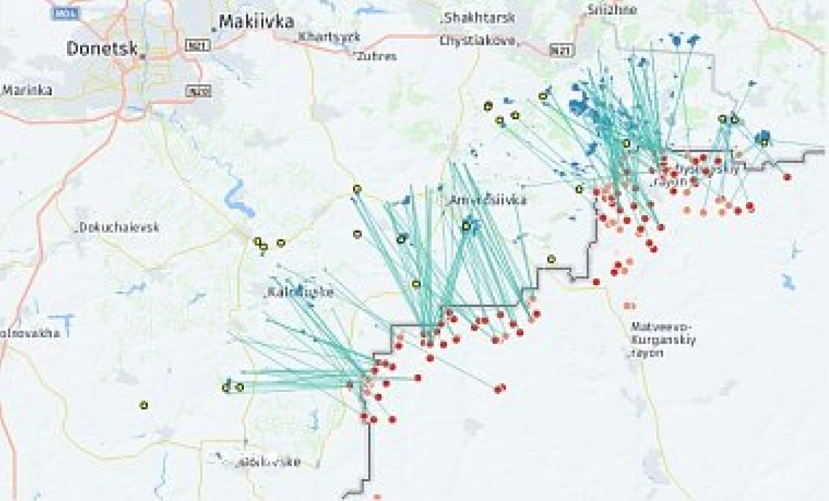 Bellingcat опубликовали карту обстрелов Украины из России