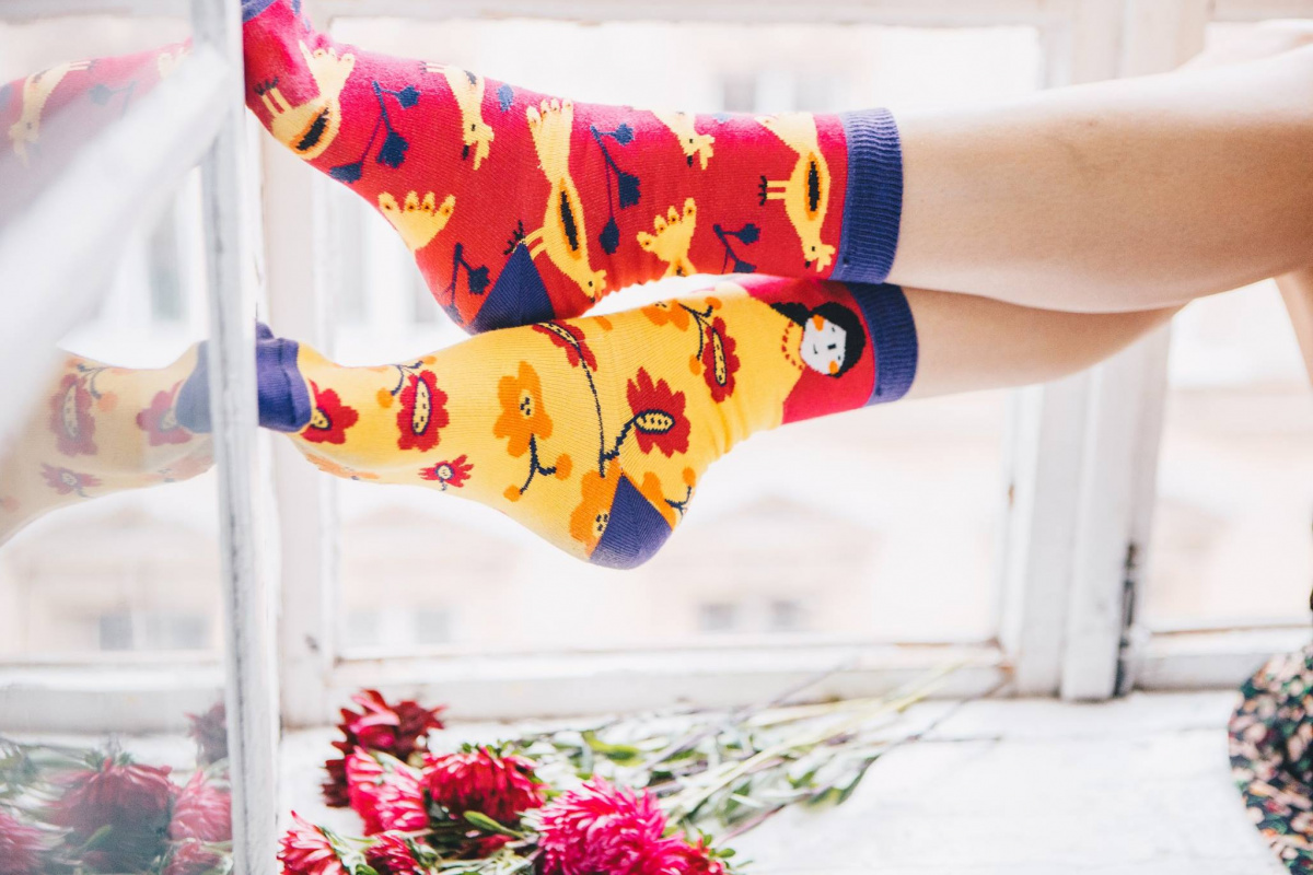 Брендовые носки, произведенные на Рубежанской чулочной мануфактуре / Фото: Dodo Socks