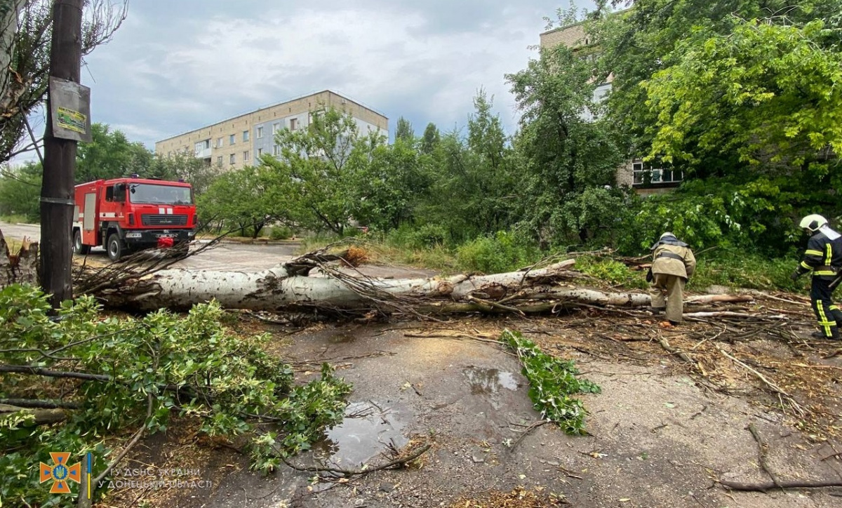 Последствия непогоды в Донецкой области. Фото: ГСЧС