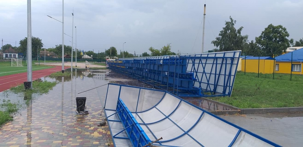 Последствия урагана в Волновахе. Фото: Волновахская ВГА