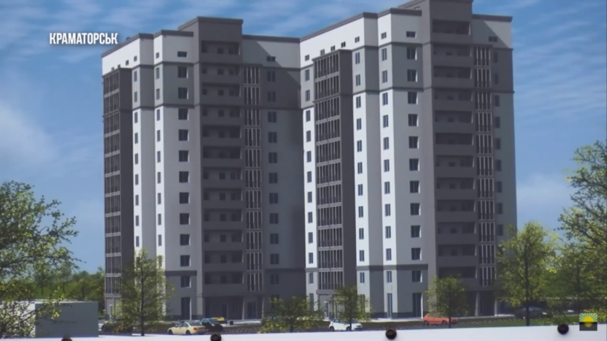 Дом для переселенцев в Краматорске. Фото: скриншот видео