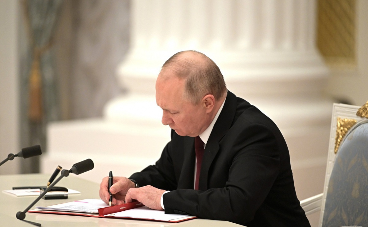 Путин подписал указы о признании «ДНР» и «ЛНР». Фото пресс-службы Кремля
