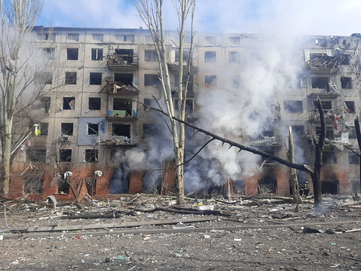 Последствия ракетного удара по Краматорску. Фото: ДонОВА