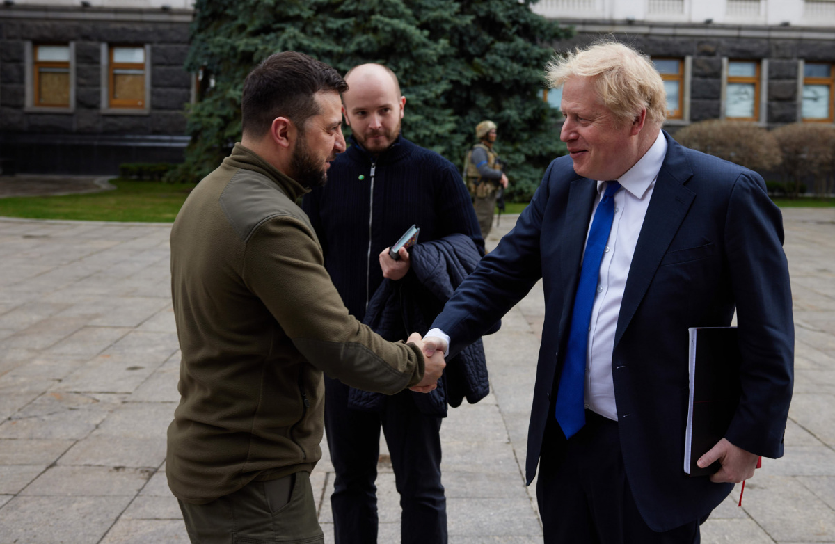 Встреча Зеленского и Джонсона в Киеве во время войны. Фото пресс-службы премьер-министра Великобритании