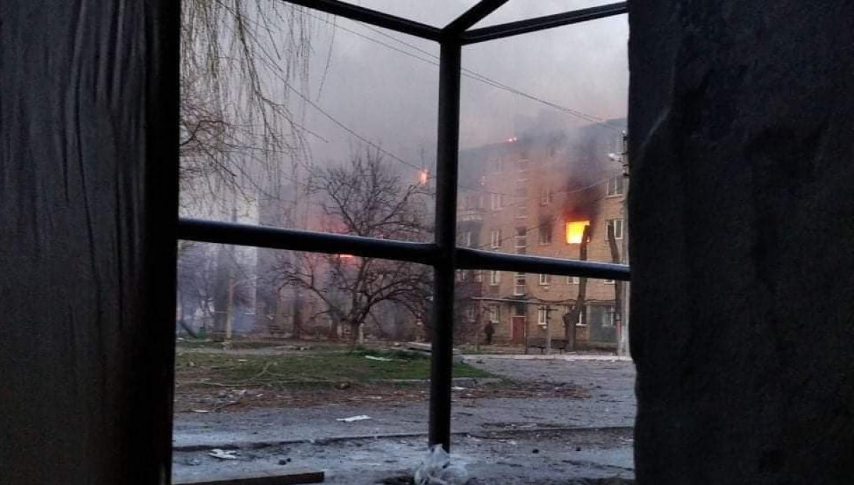 Пожар в Луганской области. Фото: ОВА