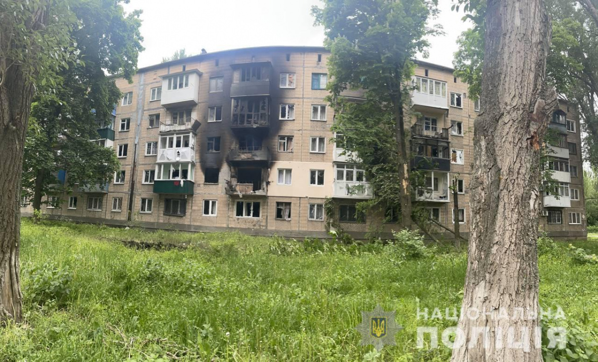 Последствия обстрела в Донецкой области. Фото: Полиция