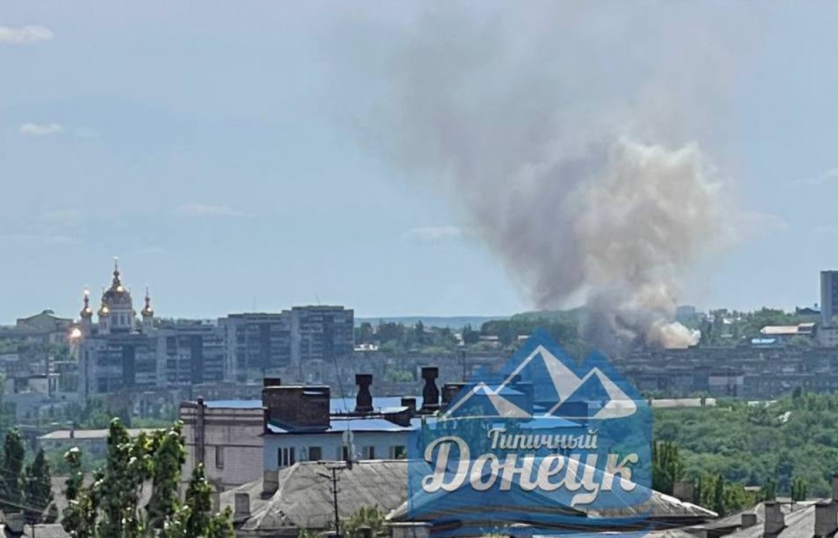 Последствия обстрела Донецка 6 июня. Фото из соцсетей