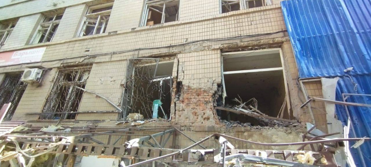 Последствия обстрела в Донецка. Фото из соцсетей