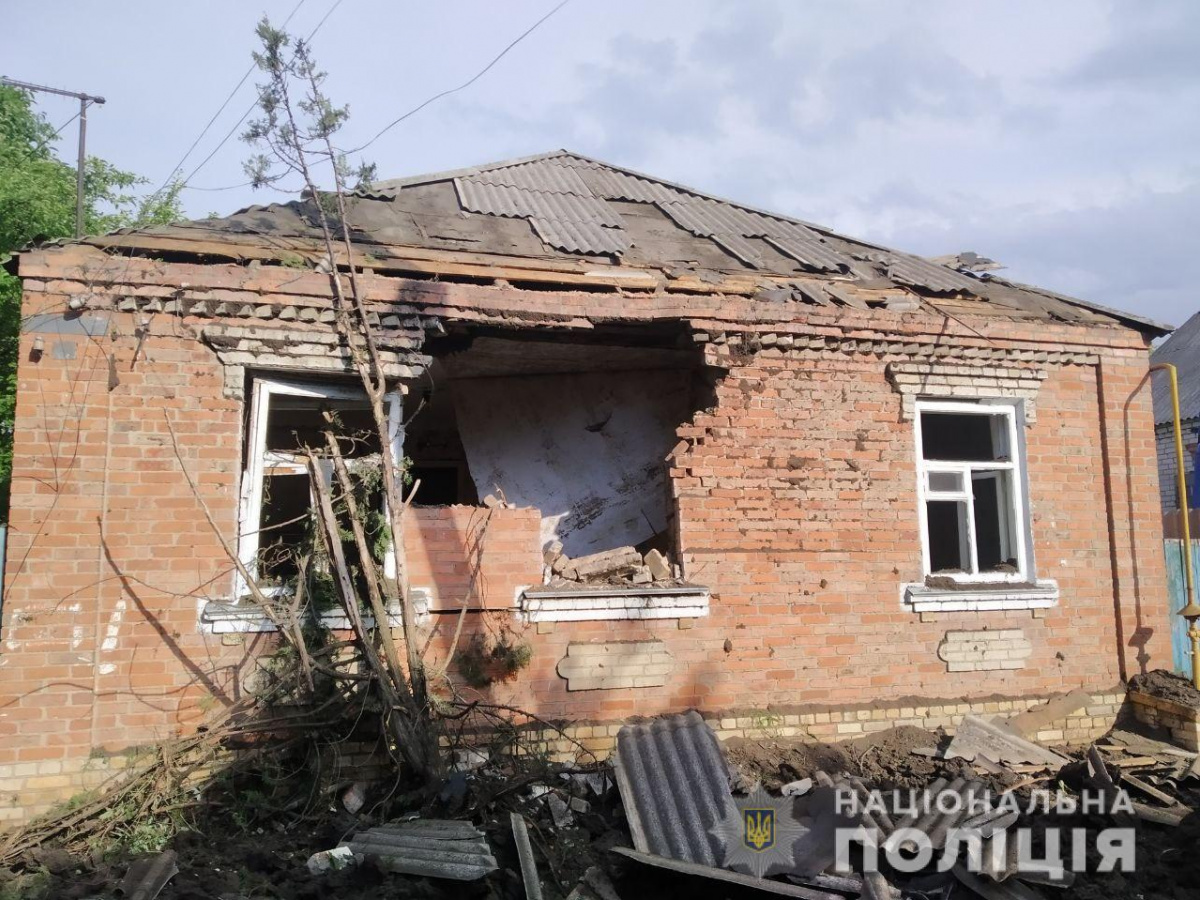 Последствия обстрела в Донецкой области. Фото: Национальная полиция
