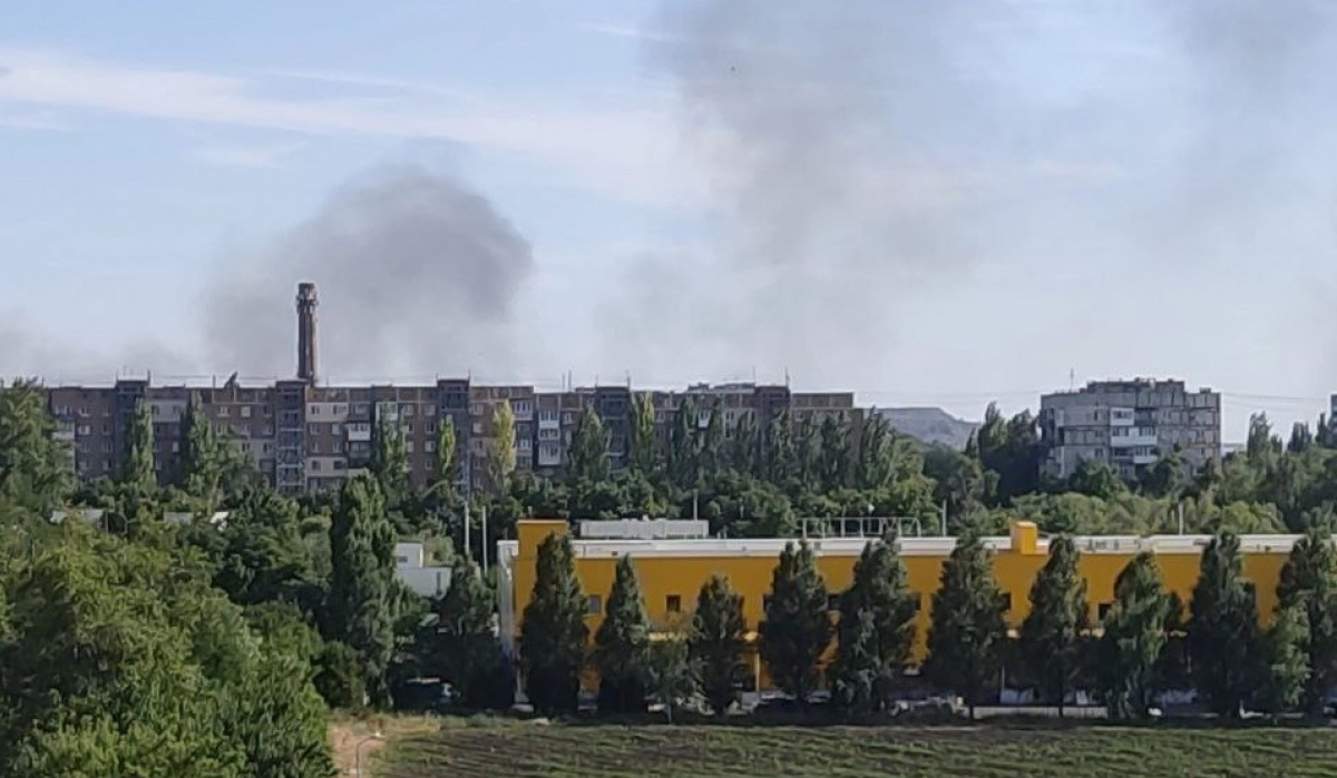 Пожар на свалке в Донецке. Фото из соцсетей