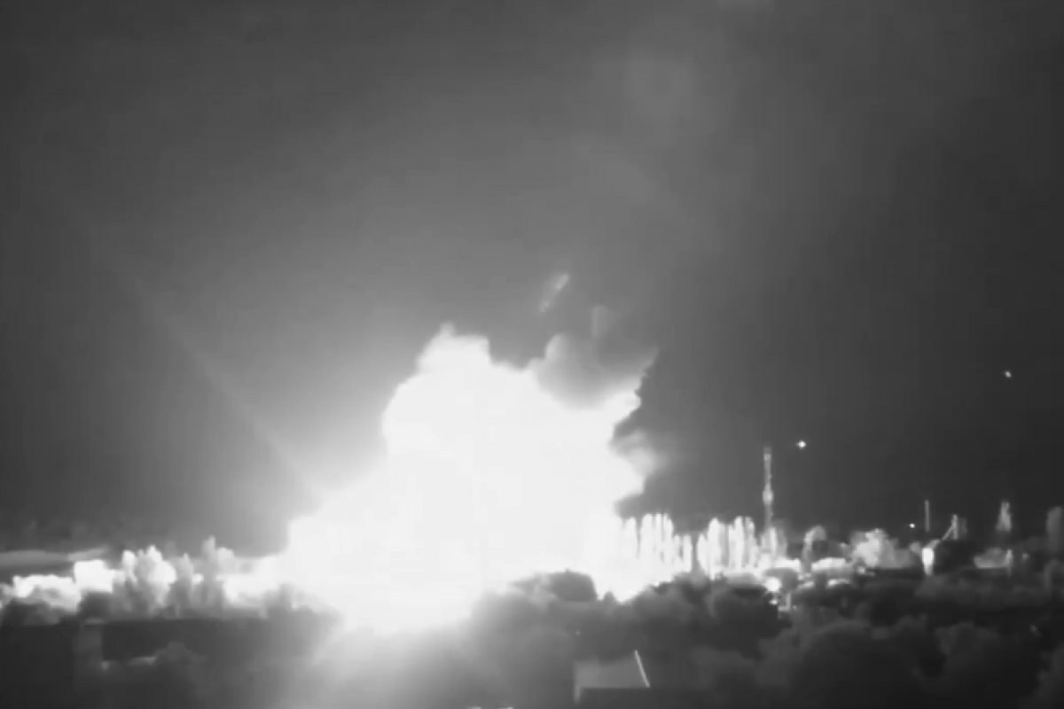 «Прилет» ракет в Николаев. Скриншот