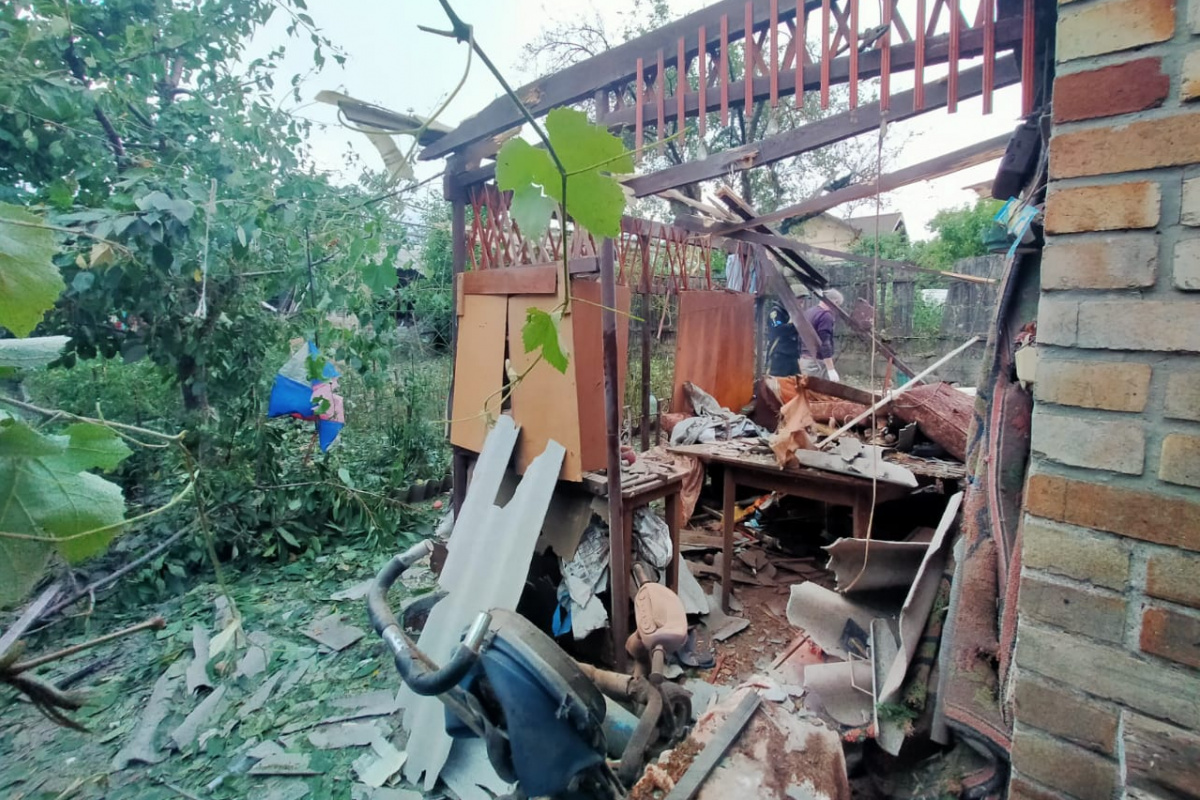 Последствия обстрела Донецкой области. Фото: ОВА